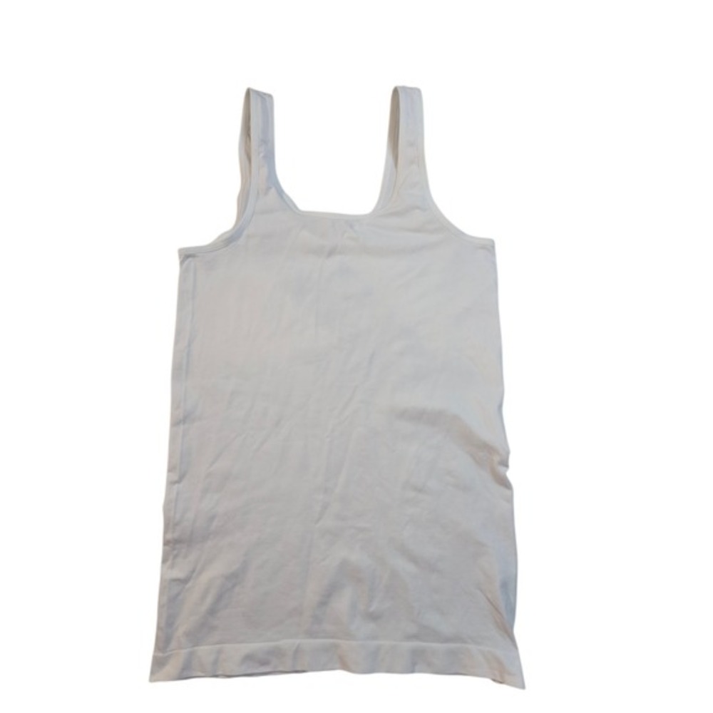 Ellen‎ Tracy Essentials White Ribbed Tank Top Style 517545 Size S